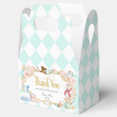 Alice in wonderland, dolle hatter tea party munt bedankdoosjes (Geopend)