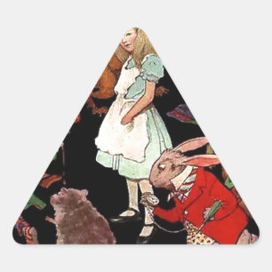 Alice in Wonderland Driehoek Sticker