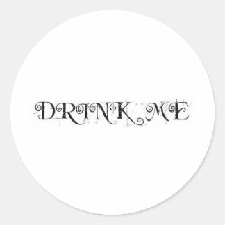 Alice in Wonderland: Drink me Ronde Sticker