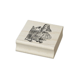Alice in Wonderland Drink Me  tekening Rubberstempel