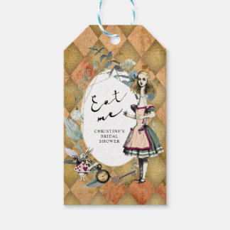 Alice in Wonderland eet me voor Cadeaulabel