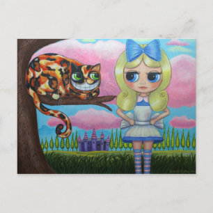 Alice In Wonderland en de Cheshire Cat Briefkaart