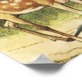 Alice in Wonderland en de Deer Poster (Hoek)