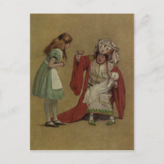 Alice in Wonderland en de Duchess en de Pig Briefkaart