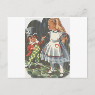 Alice in Wonderland en de Mad Hatter Briefkaart