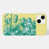 Alice in Wonderland en Flowers Case-Mate iPhone Case (Achterkant (horizontaal))