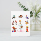 Alice in Wonderland en Friends Briefkaart (Staand voorkant)