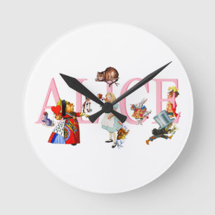 Alice in Wonderland en Friends Ronde Klok