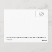 Alice in Wonderland en het Briefkaart Flamingos (Achterkant)