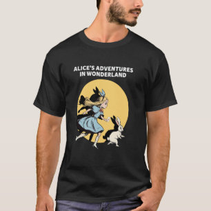 Alice in Wonderland en het witte konijn in de SP T-shirt