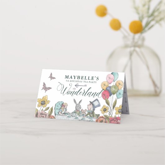 Alice in Wonderland Fairytale Birthday Party Table (Achterkant)