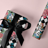 Alice in Wonderland Fairytale Checkerboard Cadeaupapier