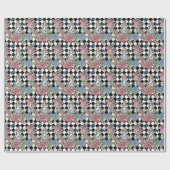  Alice in Wonderland Fairytale Checkerboard Cadeaupapier (Vlak)