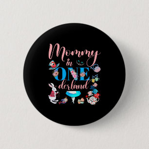 Alice In Wonderland Familie Moeder Van De Verjaard Ronde Button 5,7 Cm