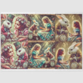 Alice in Wonderland Fantasy Art Decoupage Tissuepapier (Voorkant)