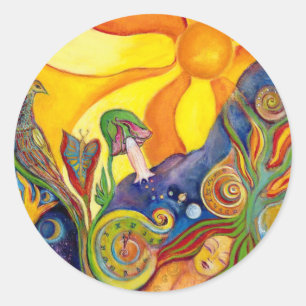Alice in Wonderland Fantasy Fairy Sunshine Dream Ronde Sticker
