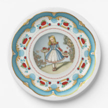 Alice in Wonderland - Faux China Paper Borden