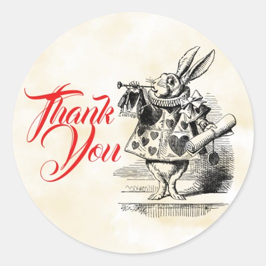 Alice in Wonderland Favor Stickers (Voorkant)