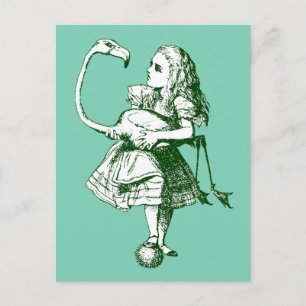  Alice in Wonderland Flamingo Briefkaart