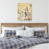 Alice in Wonderland Flamingo Classic Canvas Afdruk (Insitu (Slaapkamer))