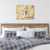 Alice in Wonderland Flamingo Classic Canvas Afdruk (Insitu (Slaapkamer))