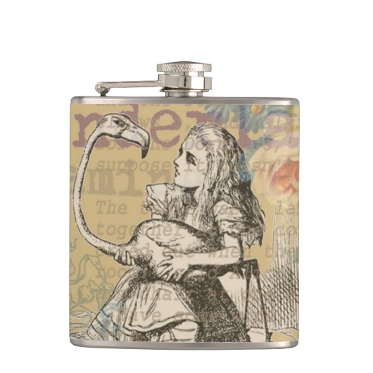 Alice in Wonderland Flamingo Classic Heupfles (Voorkant)