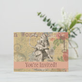 Alice in Wonderland Flamingo Classic Kaart (Staand voorkant)