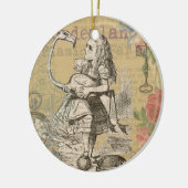 Alice in Wonderland Flamingo Classic Keramisch Ornament (Links)