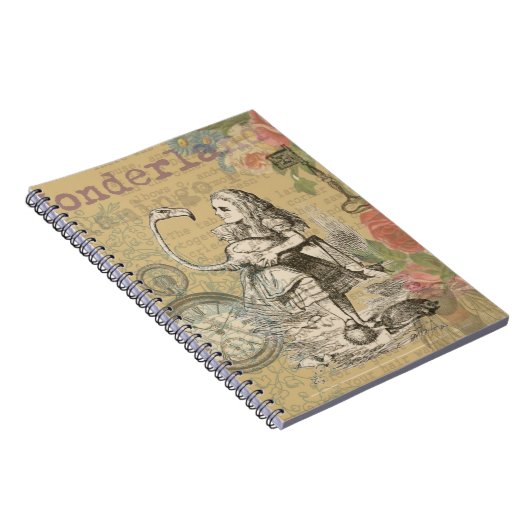 Alice in Wonderland Flamingo Classic Notitieboek (Rechterzijde)
