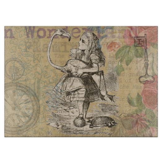 Alice in Wonderland Flamingo Classic Snijplank (Voorkant)