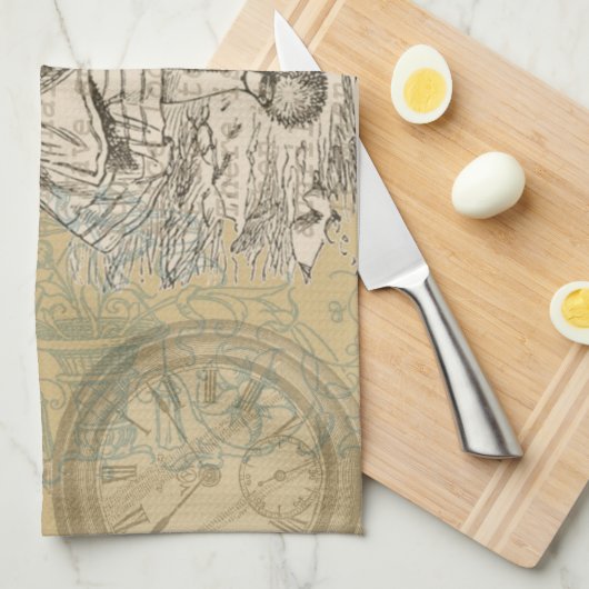 Alice in Wonderland Flamingo Classic Theedoek (Quarter Fold)