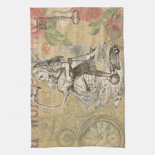 Alice in Wonderland Flamingo Classic Theedoek (Verticaal)