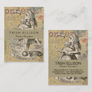 Alice in Wonderland Flamingo Classic Visitekaartje