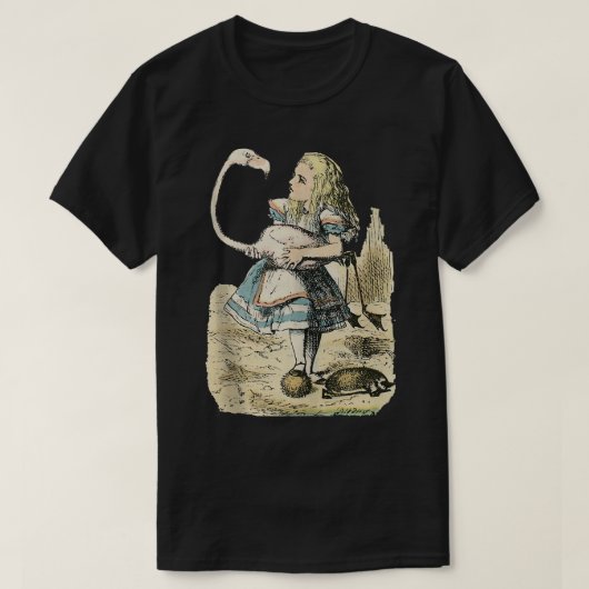 Alice in Wonderland Flamingo & Egel Croquet Ta T-shirt (Design voorkant)
