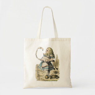 Alice in Wonderland Flamingo & Egel Croquet Ta Tote Bag