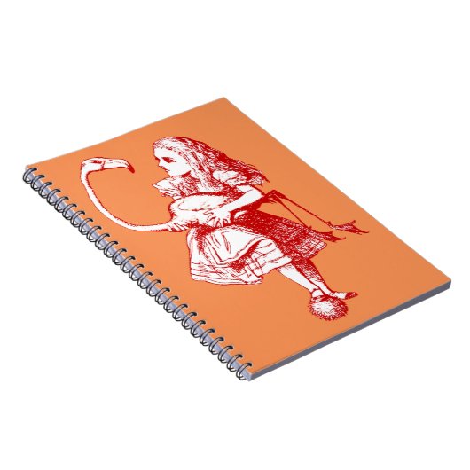 Alice in Wonderland Flamingo Notitieboek (Rechterzijde)