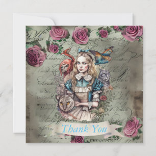 Alice in Wonderland Flat Dank u kaart