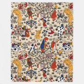 Alice in Wonderland Fleece Deken (Voorkant)
