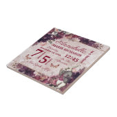 Alice in Wonderland Floral Custom Baby Birth Stats Tegeltje (Zijkant)