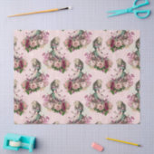 Alice in Wonderland  Floral Pink-ontkoppeling Tissuepapier (Craft)