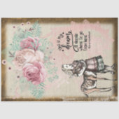 Alice in Wonderland Floral Rozen Deer Hug Tissuepapier (Voorkant)