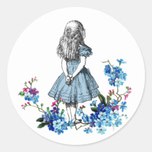 Alice in Wonderland Floral Sticker