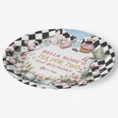 Alice in Wonderland Flower Lijst 2e geboortedag Papieren Bordje (Gekanteld)