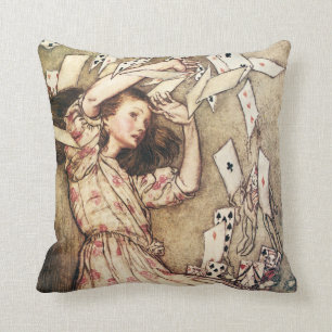 Alice in Wonderland Flying Cards Pillow Kussen