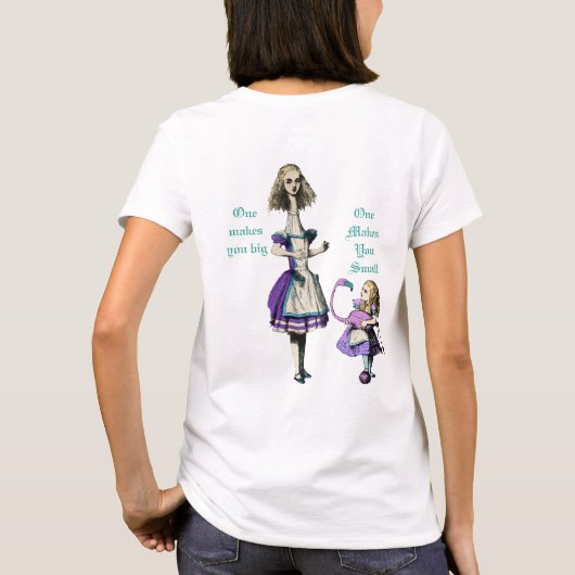 Alice in Wonderland Funny T-shirt (Achterkant)