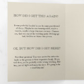 Alice in Wonderland Funny Wedding Drieluik Programma (Binnenzijde eerst)