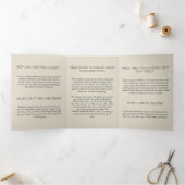 Alice in Wonderland Funny Wedding Drieluik Programma (Binnen)