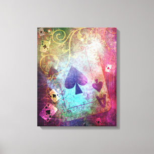 Alice in Wonderland Geïnspireerde tijd van schop Canvas Afdruk