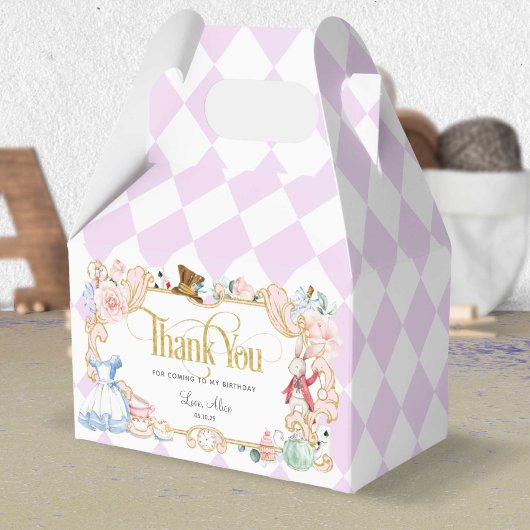 Alice in wonderland, gekke hatter tea party mint f bedankdoosjes