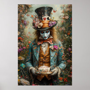 Alice in Wonderland Gekke Hoedenmaker met Theepot Poster